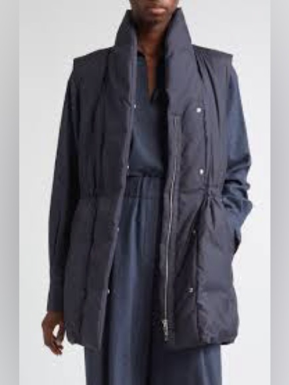 Lafayette 148 Quilted Puffer Vest Black Size Small